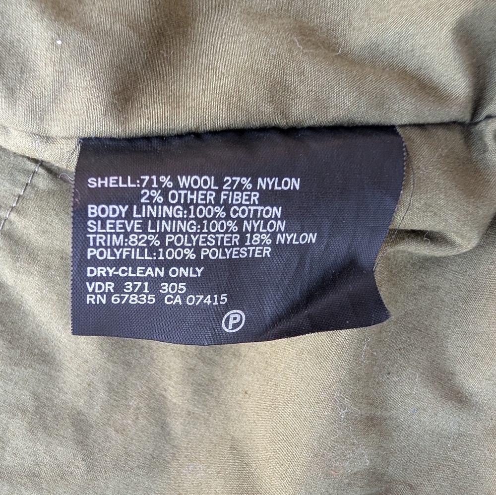 Nautica Men's Grey Wool Blend Lined Heavy Casual Everyday Jacket Coat Size XL - Picture 10 of 11